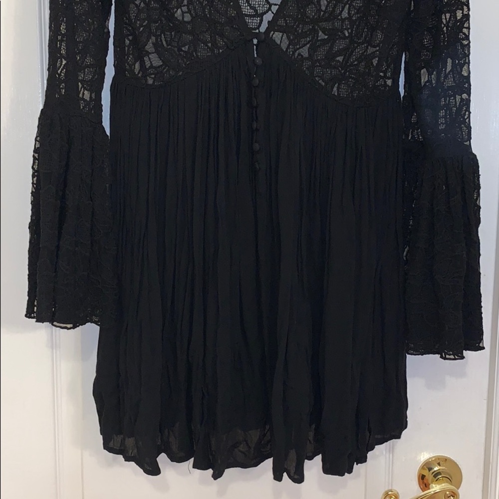 Free People Black Lace Boho Dress - Picture 6 of 10